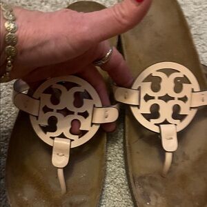 Tory Burch Beige Cutout Sandals